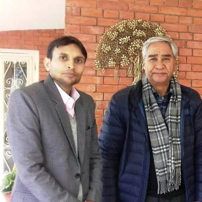 Meeting with Prime Minister of Nepal Shri Sher Bahadur Deuba