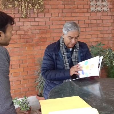 Sawing the Proposal to Prime Minister of Nepal for India-Nepal Corporate Friendship Summit