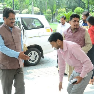 Welcoming of Nepal Education & Irrigation Minister Shri Ram Parkash Saud ji